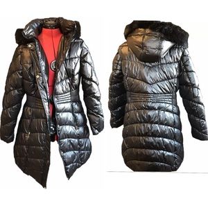 Liz Claiborne puffer coat worn once black xl